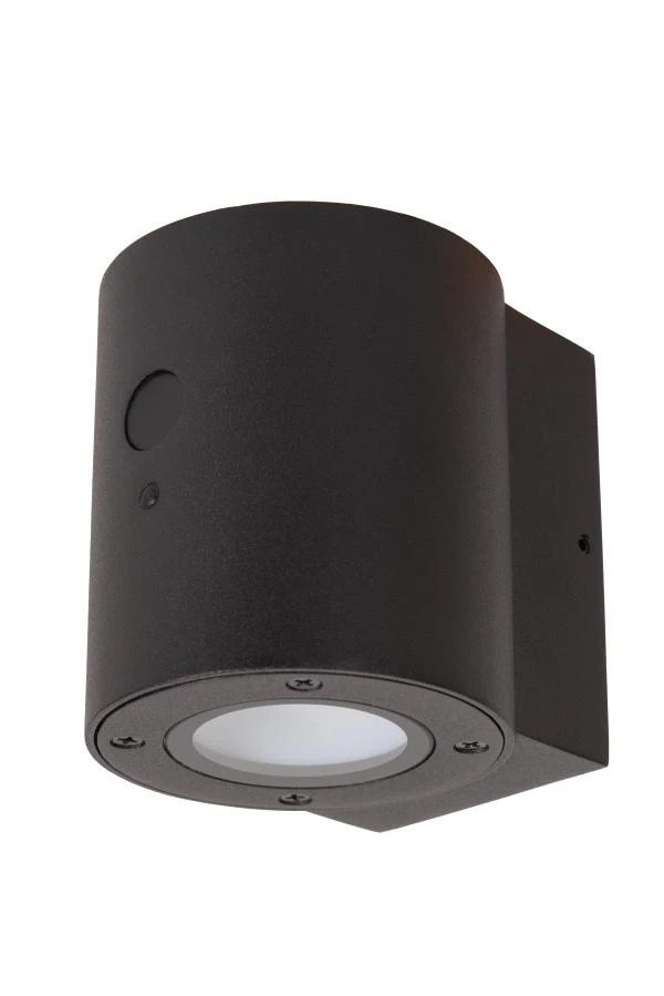 Lucide PERTH - Applique murale- Énergie Solaire - Ø 9 cm - LED Dim. - 1x1W 2850K/3150K - IP65 - Détecteur Jour/Nuit - Noir - éteint